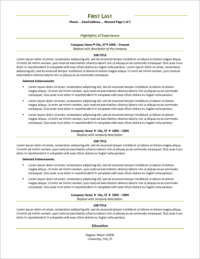 Changescape Resume Template
