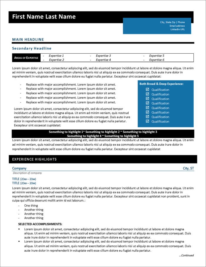 Clean And Corporate Resume Template