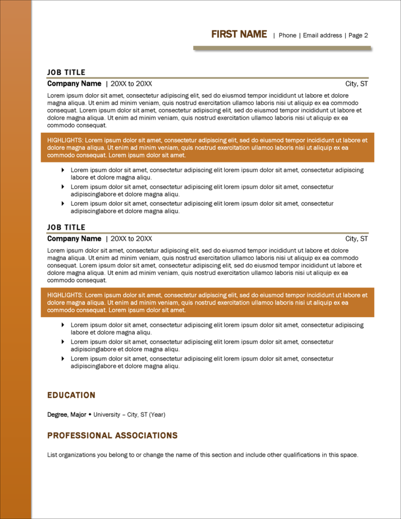 Harvest Works Resume Template Distinctive Career Services