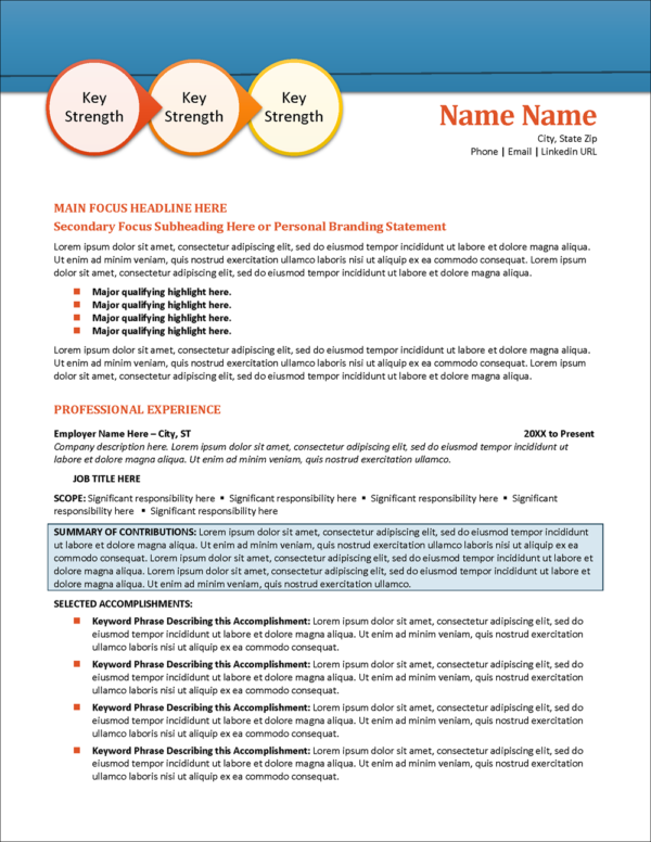 Morning Glory Resume Template Distinctive Career Services