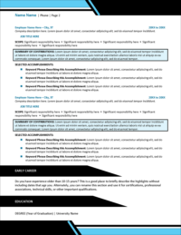 Power Play Resume Template Page 2